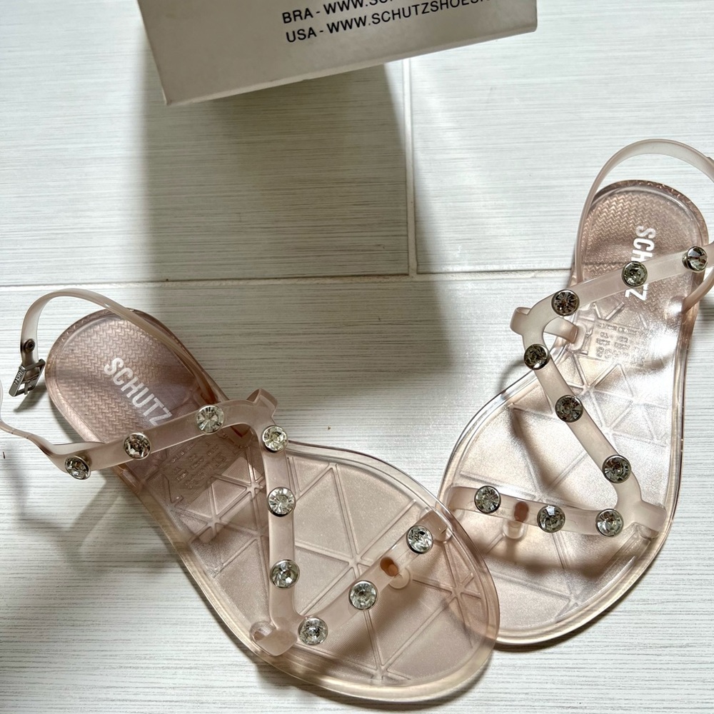 NWT - Schutz Crystal Embellished Sandals - Cute & Fancy!